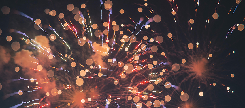 Firerwork pour la célébration logient